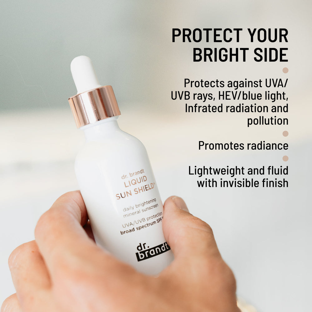 BRIGHT THIS WAY <br> LIQUID SUN SHIELD™ SPF50